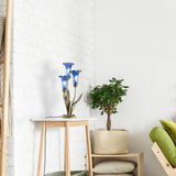 River of Goods River of Goods - 21"H Blue Mercury Glass 3 Lily Uplight Table Lamp