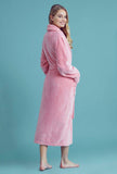 robesnmore robesnmore - Women Plush Shawl Collar Robe Pink