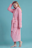 robesnmore robesnmore - Women Plush Shawl Collar Robe Pink