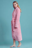 robesnmore robesnmore - Women Plush Shawl Collar Robe Pink