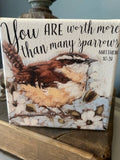 Rustic Nester 6x6 Rustic Nester - Sparrow canvas art print, Christian home decor, Scripture