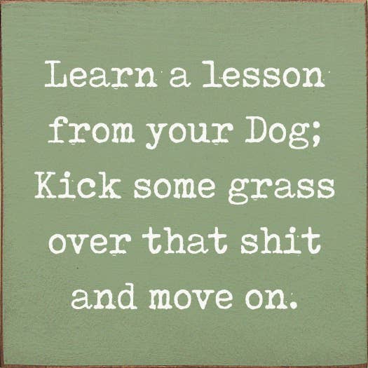 SAWDUST CITY Sage SAWDUST CITY - Learn A Lesson From Your Dog; Kick Some Grass Over That Shit