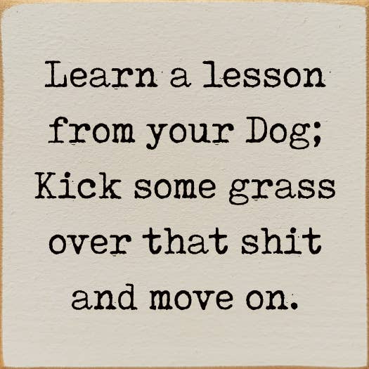 SAWDUST CITY SAWDUST CITY - Learn A Lesson From Your Dog; Kick Some Grass Over That Shit