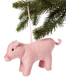Pink Pig Handmade Felt Ornament-Help Local Artisans!