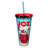 Snoopy Christmas -20oz Insulated Foil Straw Tumbler