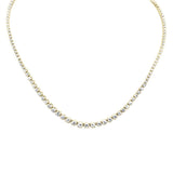 Sonara Diamond Necklace 14K Yellow Gold Graduated Natural Diamond Tennis Necklaces 14K Gold BEST BUY!