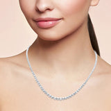 Sonara Diamond Necklace Graduated Natural Diamond Tennis Necklaces 14K Gold BEST BUY!