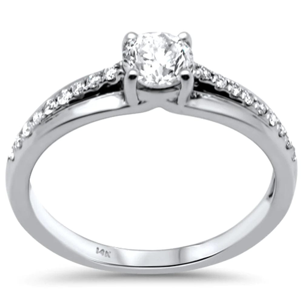 Sonara Rings .64ct G SI 14K White Gold Round Diamond Engagement Ring Size 6.5