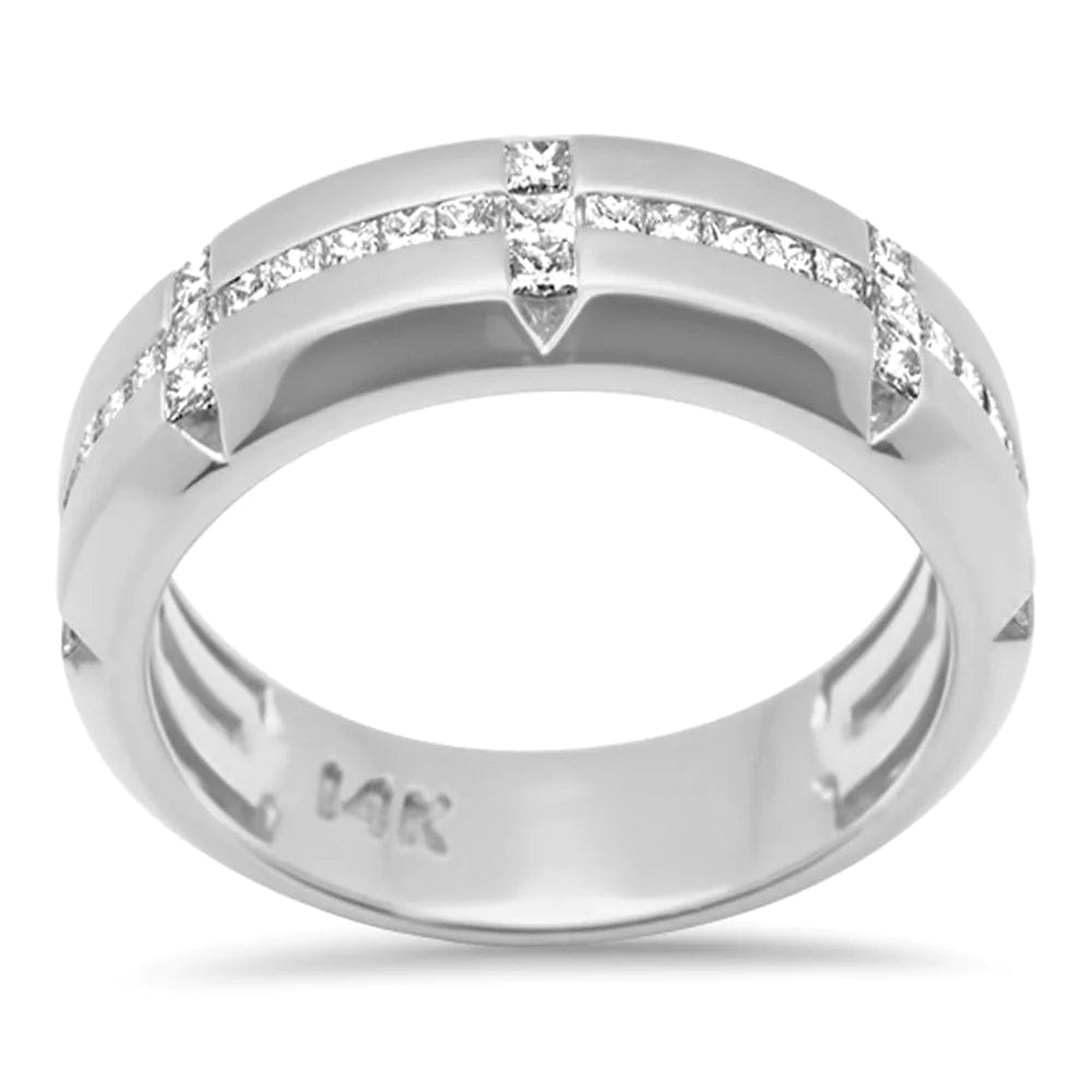 Sonara Rings .73ct G SI 14K White Gold Diamond Men's Band
