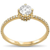 .74ct G SI 14K Yellow Gold Diamond Round Shape Center Stone Engagement Ring Size 6.5