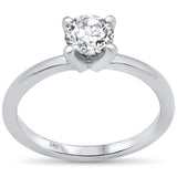 .75ct G SI 14K White Gold Round Diamond Solitaire Ring Size 6.5