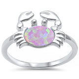 Sonara sterling silver earrings Pink Crab Size 7 Larimar Sterling Silver Crab Earrings and Opal Rings