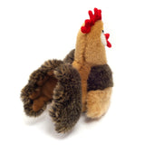 Plush Chickens Hen and Rooster by Teddy Hermann Cute!  brown 16 cm