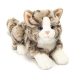 Teddy Hermann Teddy Hermann - Cat lying grey 20 cm - plush toy - stuffed toy