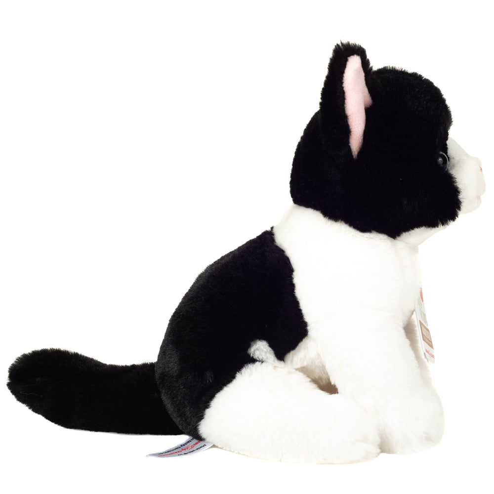 Teddy Hermann Teddy Hermann - Cat sitting black and white 20 cm - Plush toy - Stuffed animal