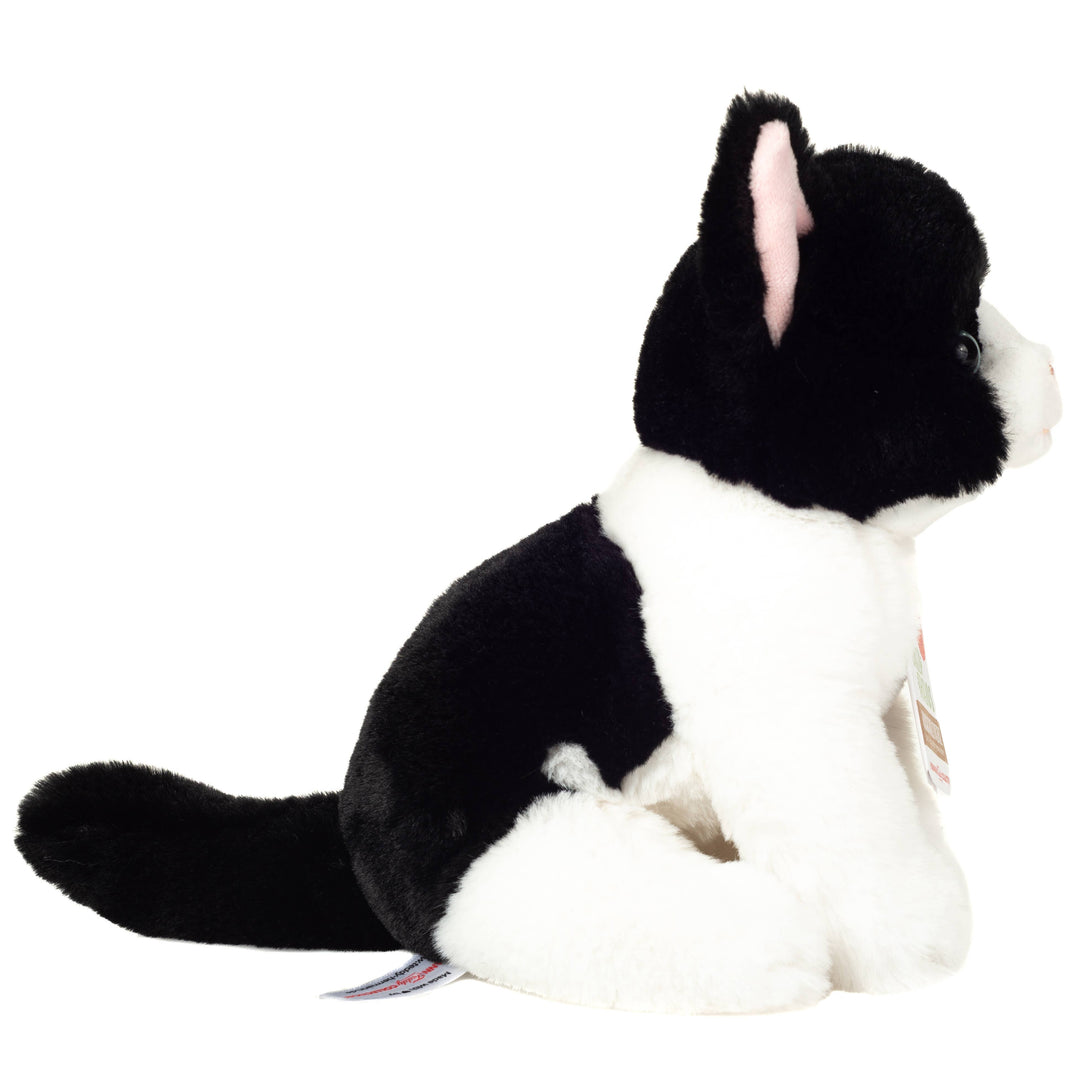 Teddy Hermann Teddy Hermann - Cat sitting black and white 20 cm - Plush toy - Stuffed animal