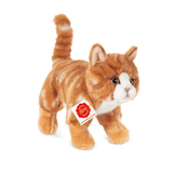 Red & White Plush Tabby Cat Standing 20 cm by Teddy Hermann