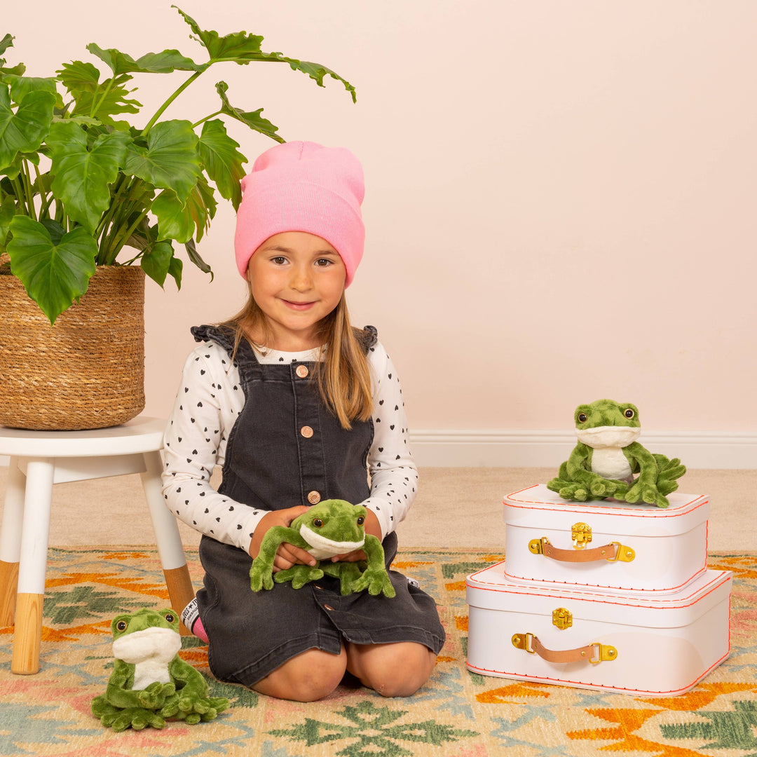 Teddy Hermann Teddy Hermann - Frog 15 cm - Plush Toy - Stuffed Animal