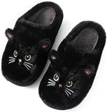 temu Slippers Black / 5.5 Plush Cat Slippers Super Soft & Comfortable