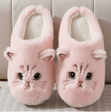 temu Slippers Pink / 5.5 Plush Cat Slippers Super Soft & Comfortable