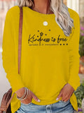 temu tshirt 2XL Kindness is Free Sprinkle it Everywhere Long Sleeve T Shirt