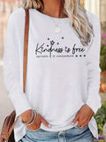 temu tshirt Medium Kindness is Free Sprinkle it Everywhere Long Sleeve T Shirt