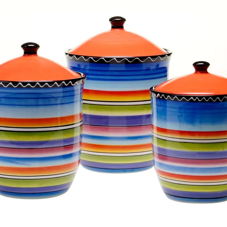 Tequila Sunrise Colorful Canister Set of 3