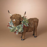 The Gerson Companies The Gerson Companies - Christmas 24.8"L Magnesium Holiday Highland Cow w/ Lighted W