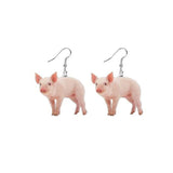 The Pink Pigs Fashion Earrings Pink Piglets Pig Acrylic Drop Earrings - Fashion Jewelry that's just CUTE! *