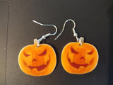 The Pink Pigs Fashion Earrings pumpkin Earrings Halloween Acrylic Earrings-- Boo! *