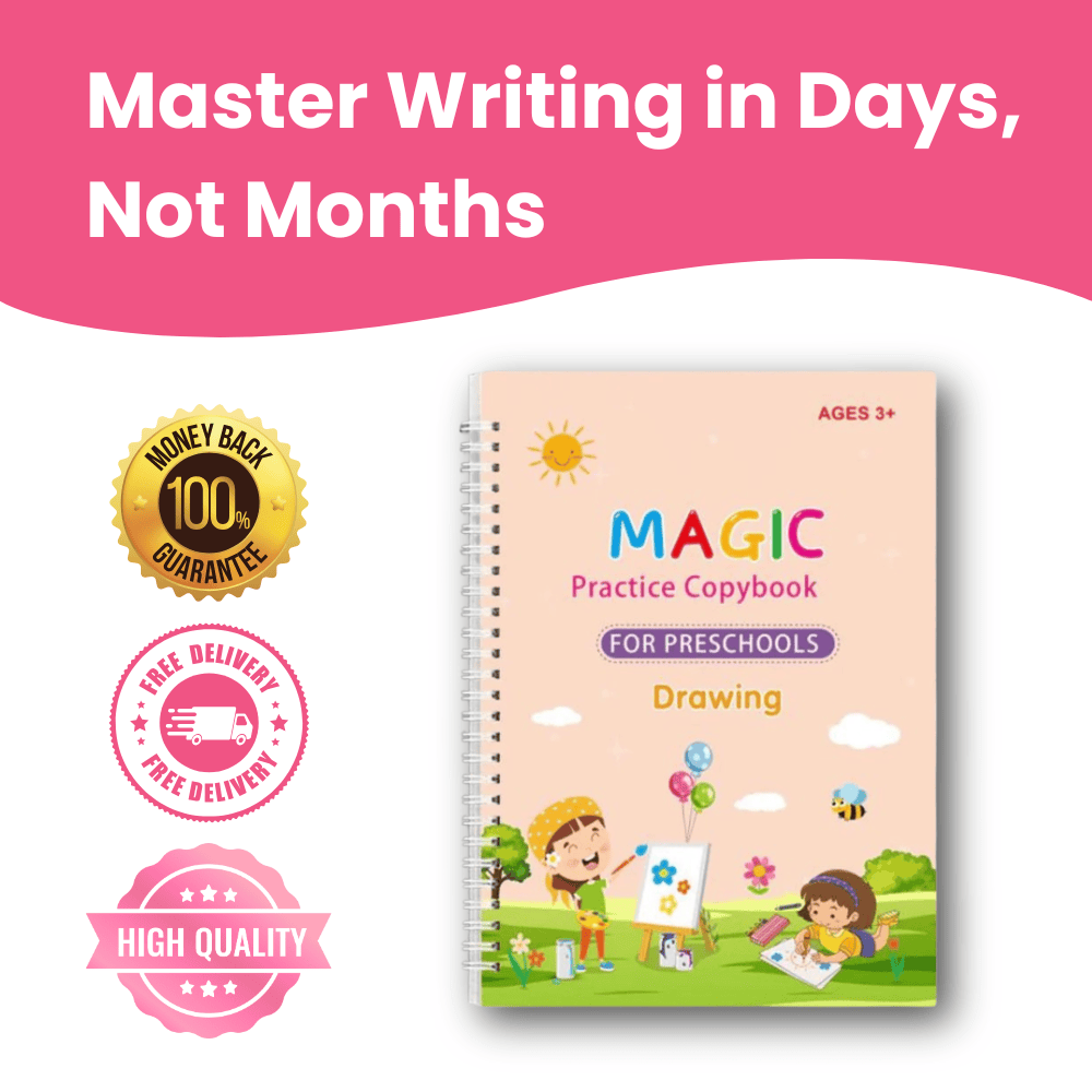 The Pink Pigs Pink Pigs™ Reusable Grooved Handwriting Workbook