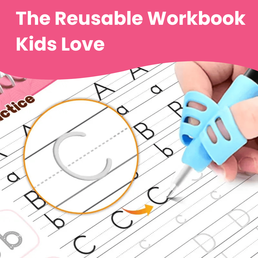The Pink Pigs Pink Pigs™ Reusable Grooved Handwriting Workbook
