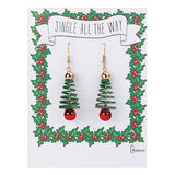Jingle Bell Spiral Tree Earrings