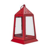 VHC Brands VHC Brands - Metal Lantern Barn Red Tealight Holder 9x5x5