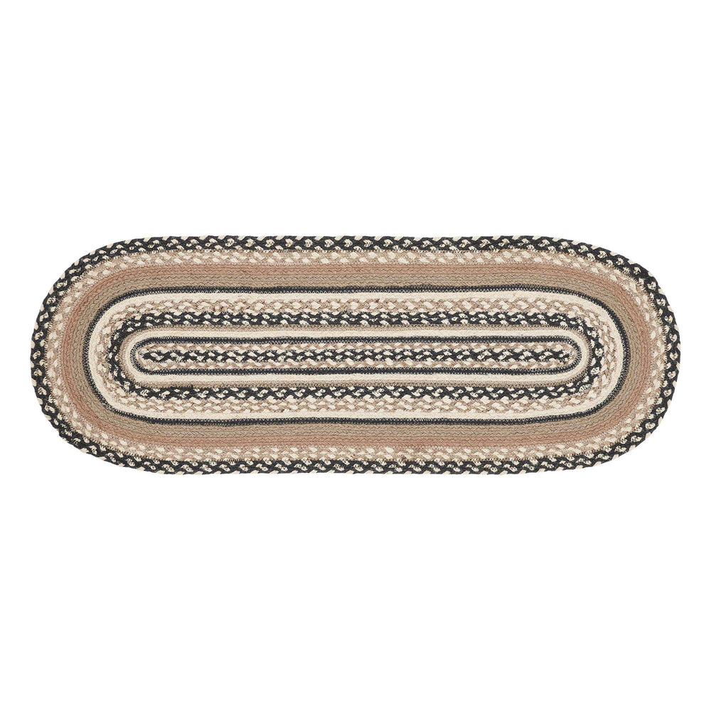 VHC Brands VHC Brands - Sawyer Mill Charcoal Creme Jute Oval Runner 13x36