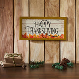 VHC Brands VHC Brands - Shiplap Rustic Thanksgiving Wall Sign, Fall Autumn Leaves Farmhouse Home Decor Plaque 8x16