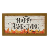 VHC Brands VHC Brands - Shiplap Rustic Thanksgiving Wall Sign, Fall Autumn Leaves Farmhouse Home Decor Plaque 8x16