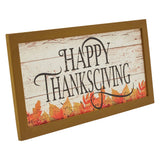 VHC Brands VHC Brands - Shiplap Rustic Thanksgiving Wall Sign, Fall Autumn Leaves Farmhouse Home Decor Plaque 8x16
