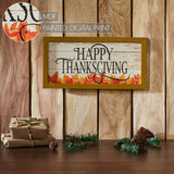 VHC Brands VHC Brands - Shiplap Rustic Thanksgiving Wall Sign, Fall Autumn Leaves Farmhouse Home Decor Plaque 8x16