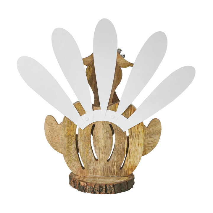 VHC Brands VHC Brands - Whimsical Rustic Wooden Turkey Figurine Fall Thanksgiving Tabletop Home Decor