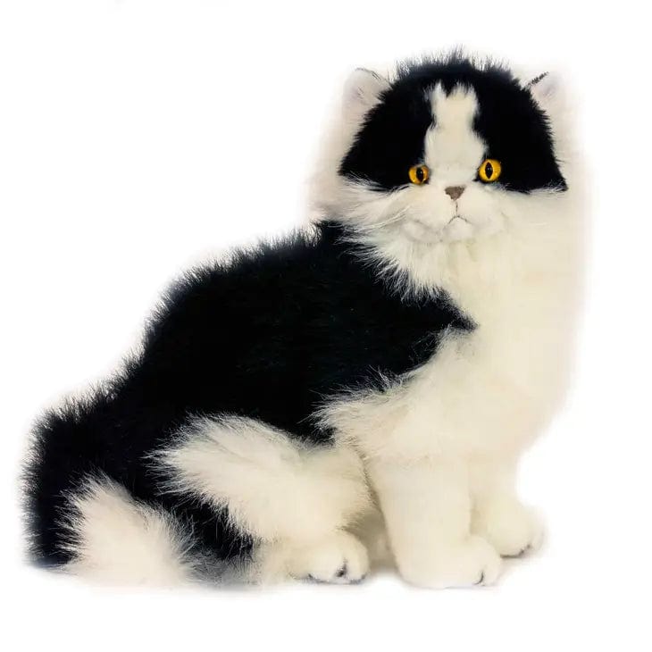 Black and White Persian Plush Cat Toy Eco Friendly Stuffing