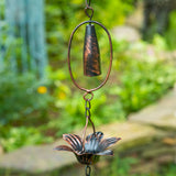 Zaer Ltd. International Zaer Ltd. International - 76" Long Iron Rain Chain with Daisies