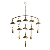 Zaer Ltd. International Zaer Ltd. International - Antique Copper Umbrella Wind Chimes with Bells- 3 Sizes