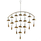 Zaer Ltd. International Zaer Ltd. International - Antique Copper Umbrella Wind Chimes with Bells- 3 Sizes