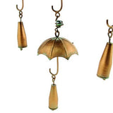 Zaer Ltd. International Zaer Ltd. International - Antique Copper Umbrella Wind Chimes with Bells- 3 Sizes