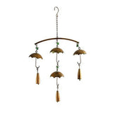 Zaer Ltd. International Zaer Ltd. International - Antique Copper Umbrella Wind Chimes with Bells- 3 Sizes