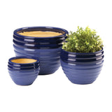 Zingz Home Zingz Home - Duo Blue Tone Planter Trio