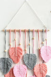 Macrame Leaf Bead Wall Hanging-Handmade, Super Cute!