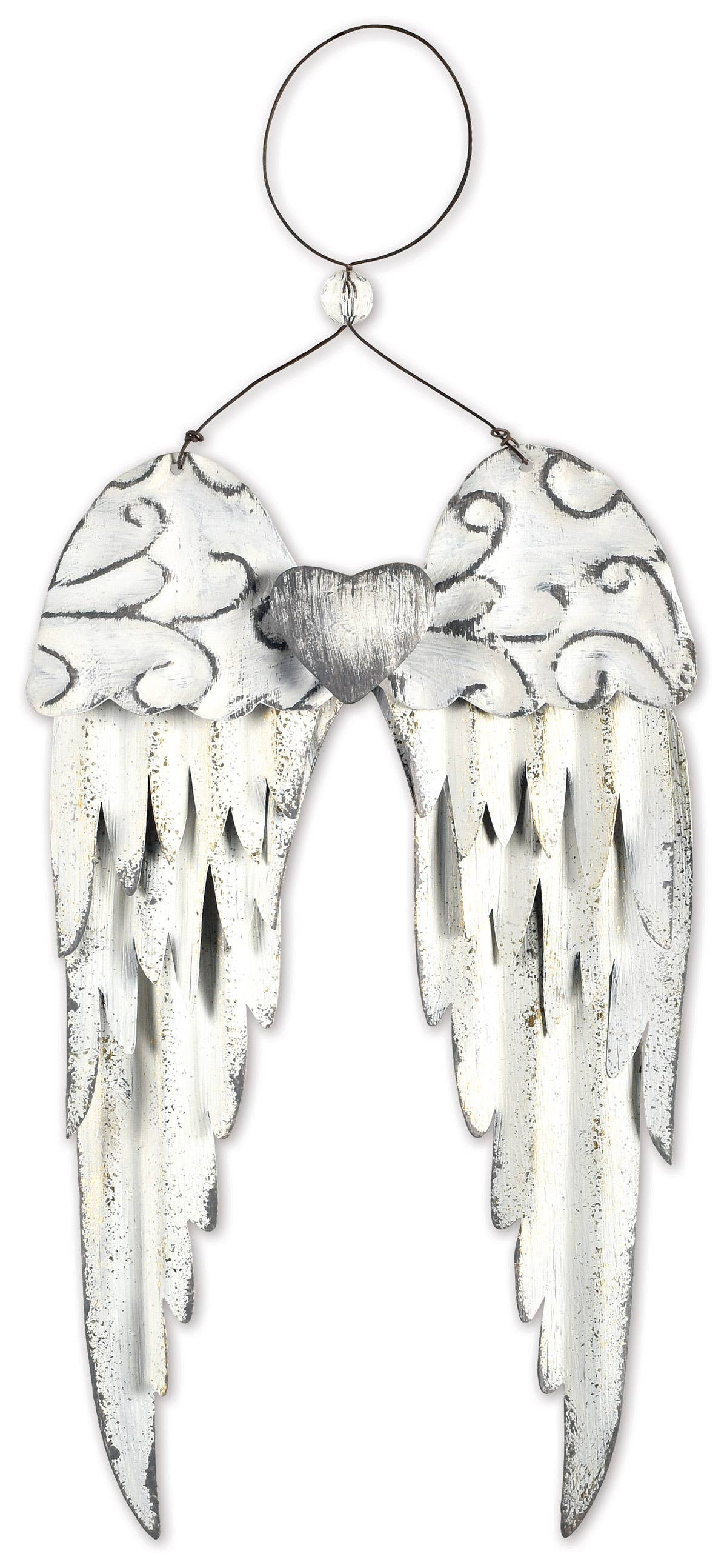 Angel Wings Ornament Metal Art - The Pink Pigs, Animal Lover's Boutique