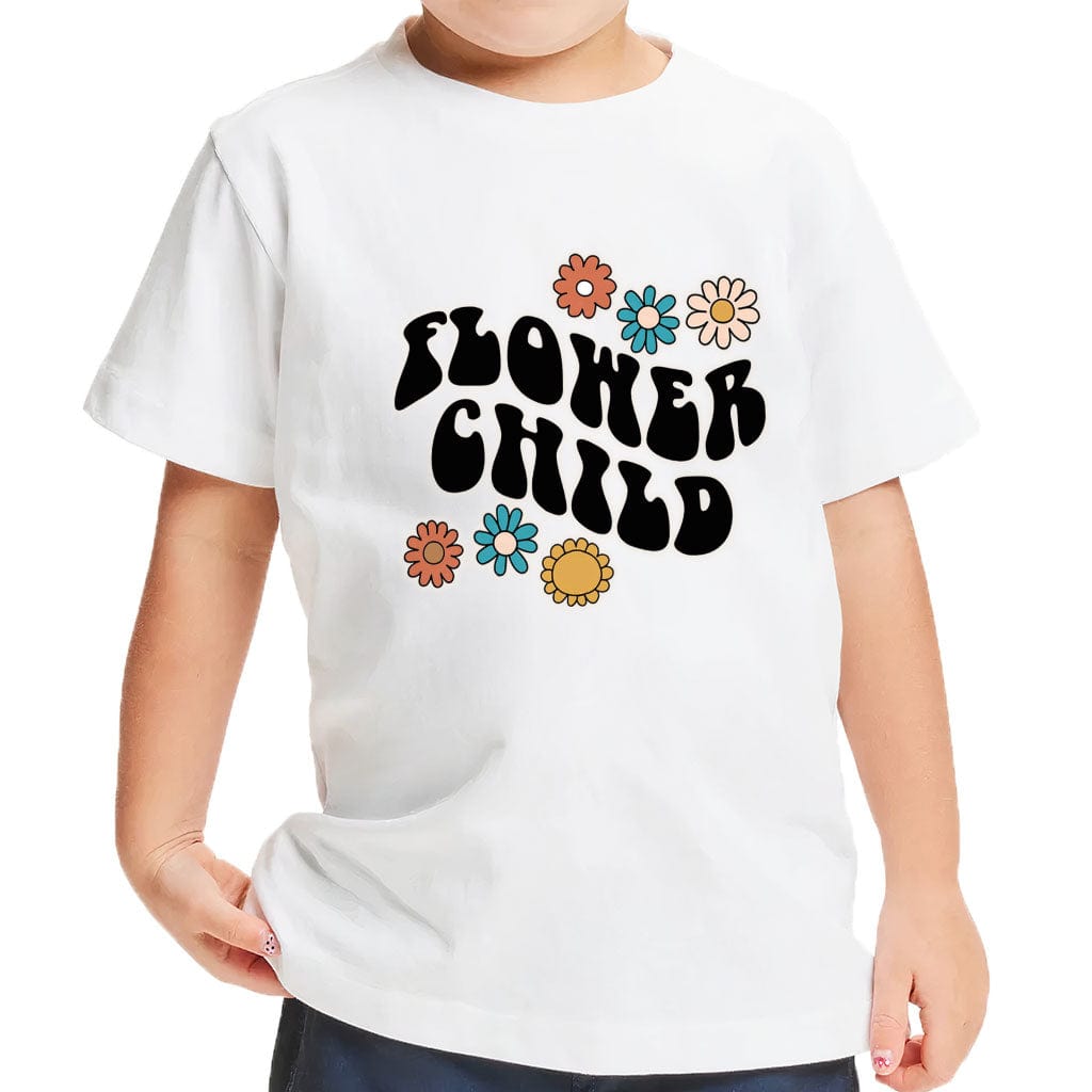 Flower Child Toddler T-Shirt - Cartoon Kids' T-Shirt - Cute Design Tee Shirt for Toddler